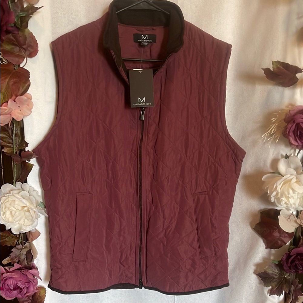 Maroon Quilted Vest